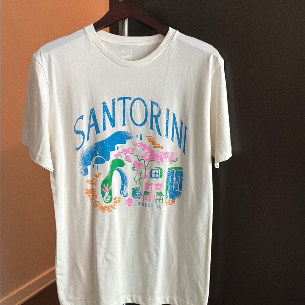 Vici White Santorini Graphic Tee